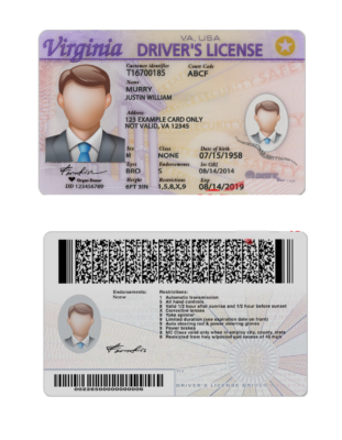 Virginia Driver License Psd Template (Multi Version)